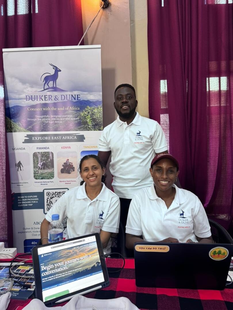 Duiker and Dune team at the AAMEA26 travel desk